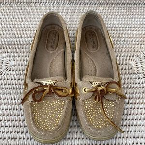 Women’s Sperry Boat Shoes with rhinestones